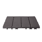 VEVOR Interlocking Deck Tiles, 54 Pack, 12"x12" 54 sq. ft Plastic Waterproof Outdoor Flooring All Weather Use, Patio Floor Decking Covering Tiles for Porch Poolside Balcony Backyard, Dark Brown