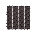 VEVOR Interlocking Deck Tiles, 10 Pack, 12"x12" 10 sq. ft Plastic Waterproof Outdoor Flooring All Weather Use, Patio Floor Decking Covering Tiles for Porch Poolside Balcony Backyard, Dark Brown