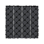 VEVOR Interlocking Deck Tiles, 36 Pack, 11.6"x11.6" 36 sq. ft Plastic Waterproof Outdoor Flooring All Weather Use, Patio Floor Decking Covering Tiles for Porch Poolside Balcony Backyard, Dark Grey