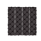 VEVOR Interlocking Deck Tiles, 54 Pack, 12"x12" 54 sq. ft Plastic Waterproof Outdoor Flooring All Weather Use, Patio Floor Decking Covering Tiles for Porch Poolside Balcony Backyard, Dark Brown