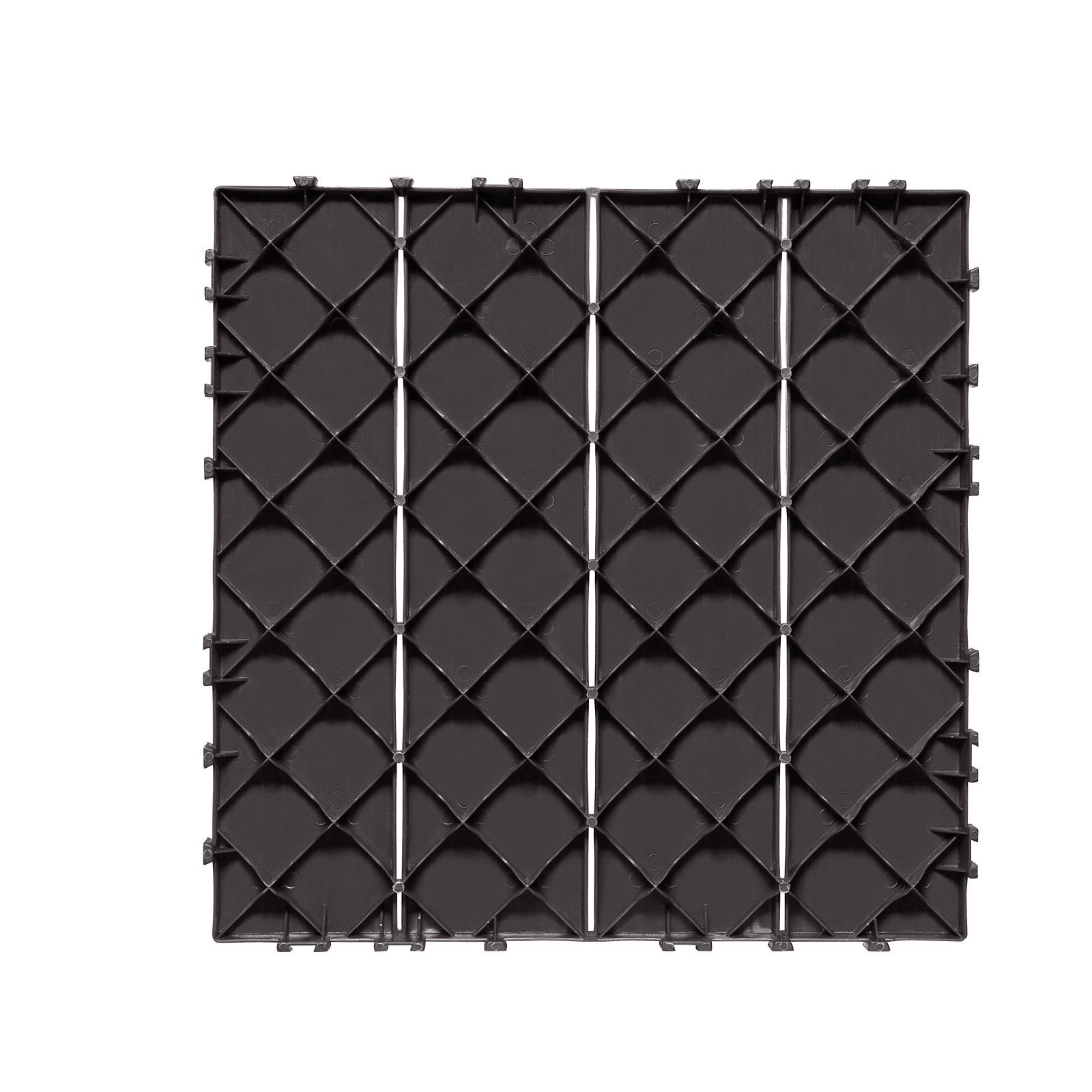 VEVOR Interlocking Deck Tiles, 54 Pack, 12"x12" 54 sq. ft Plastic Waterproof Outdoor Flooring All Weather Use, Patio Floor Decking Covering Tiles for Porch Poolside Balcony Backyard, Dark Brown
