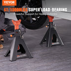 VEVOR Jack Stands, 6 Ton (5,897.5 kg) Capacity Car Jack Stands Double Locking, 36.1 - 58.4 cm Adjustable Height, for lifting SUV, Pickup Truck, Car and UTV/ATV, Red, 1 Pair