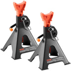 VEVOR Jack Stands, 3 Ton (2,721.6 kg) Capacity Car Jack Stands Double Locking, 27.4 - 41.4 cm Adjustable Height, for lifting SUV, Pickup Truck, Car and UTV/ATV, Red, 1 Pair