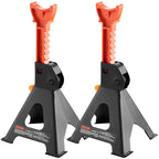VEVOR Jack Stands, 3 Ton (6,000 lbs) Capacity Car Jack Stands, 10.8-16.3 inch Adjustable Height, for lifting SUV, Pickup Truck, Car and UTV/ATV, Red, 1 Pair