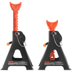 VEVOR Jack Stands, 3 Ton (2,721.6 kg) Capacity Car Jack Stands Double Locking, 27.4 - 41.4 cm Adjustable Height, for lifting SUV, Pickup Truck, Car and UTV/ATV, Red, 1 Pair