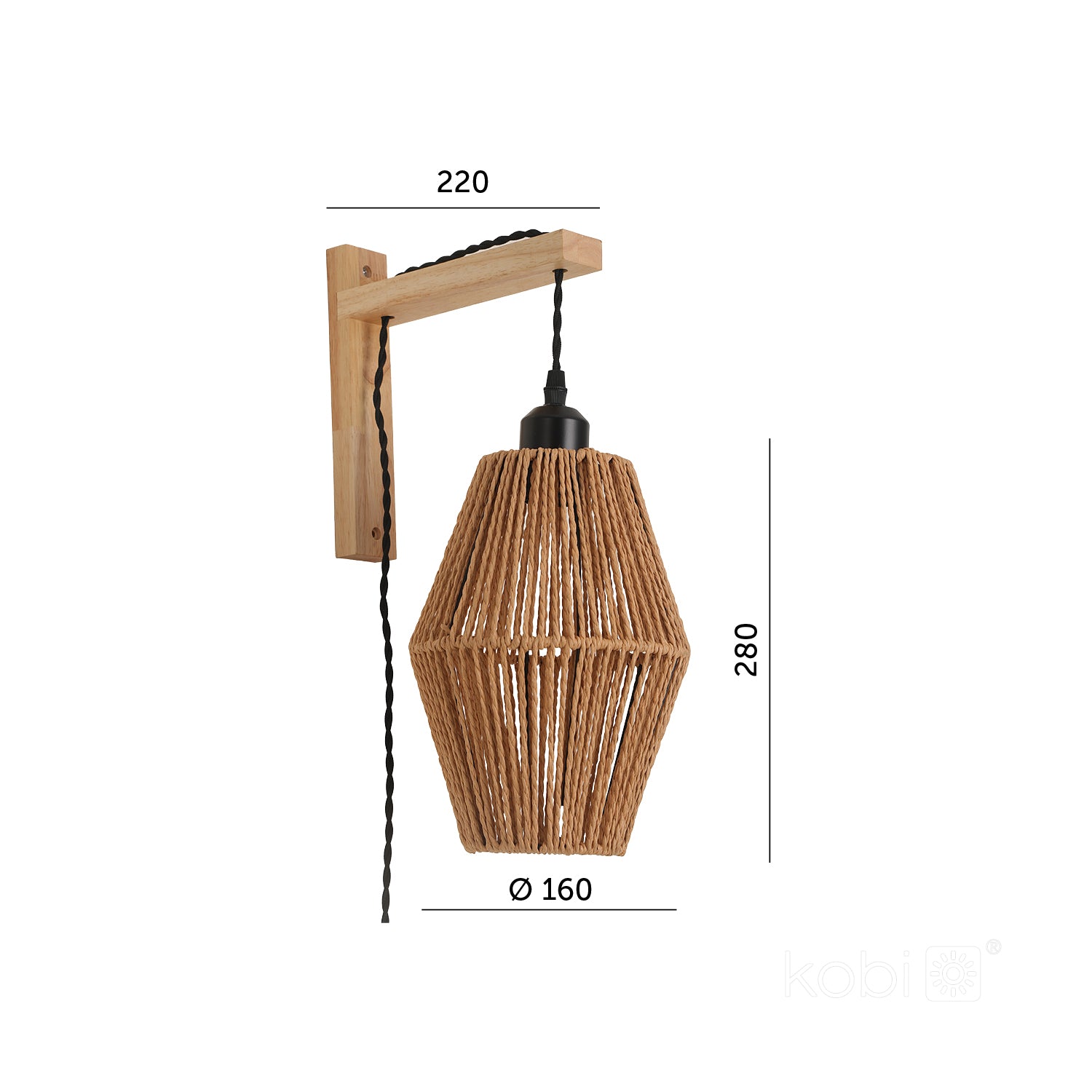 Wall lamp BOHO SIBU WALL 1xE27 Kobi Design