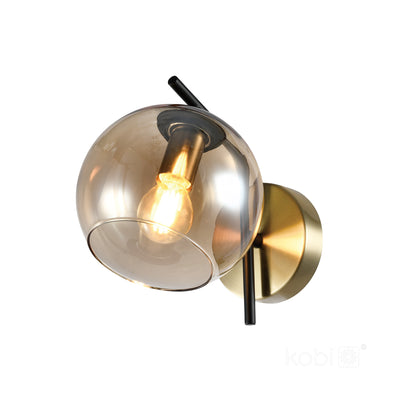 Wall lamp GLOBE ELEGANCE AMBER K 1xE14 Kobi Design
