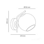 Wall lamp GLOBE ELEGANCE AMBER K 1xE14 Kobi Design