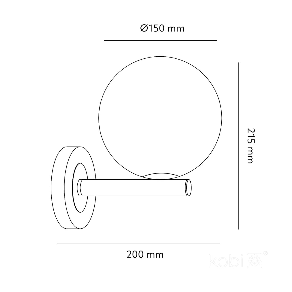 Wall lamp GLOBE ELEGANCE ASH K 1xG9 Kobi Design