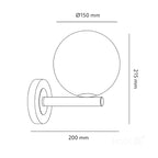 Wall lamp GLOBE ELEGANCE ASH K 1xG9 Kobi Design