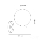 Wall lamp GLOBE ELEGANCE BL GOLD K 1xG9 Kobi Design