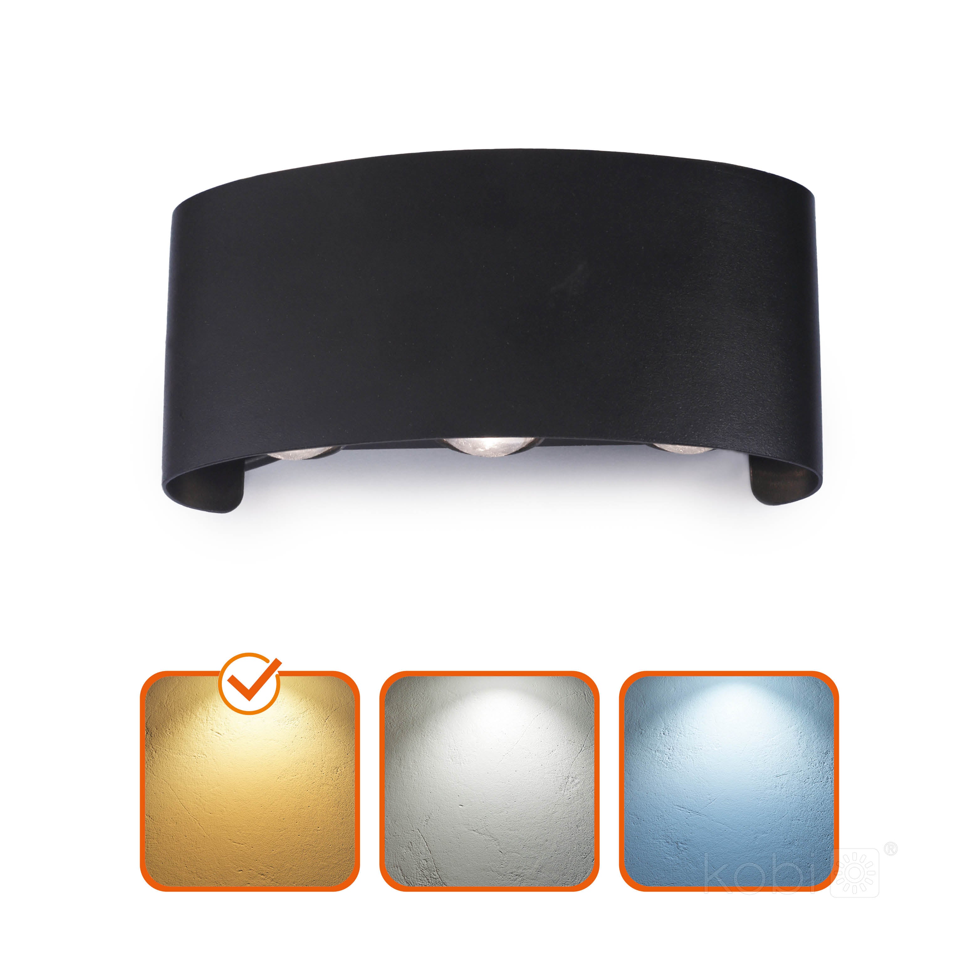 Garden wall lamp LED LUMEPRA 6W 3000K IP65 black Kobi
