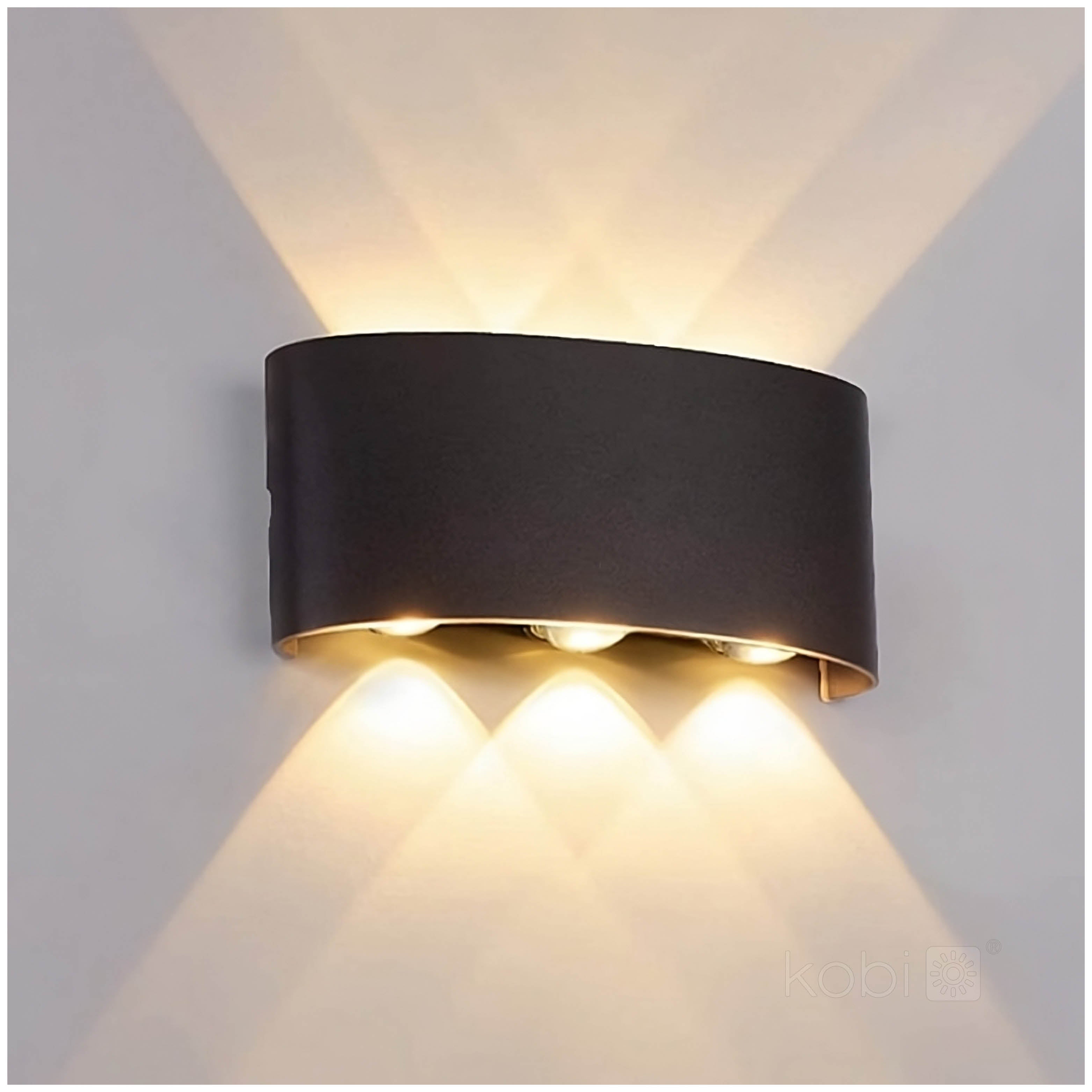 Garden wall lamp LED LUMEPRA 6W 3000K IP65 black Kobi