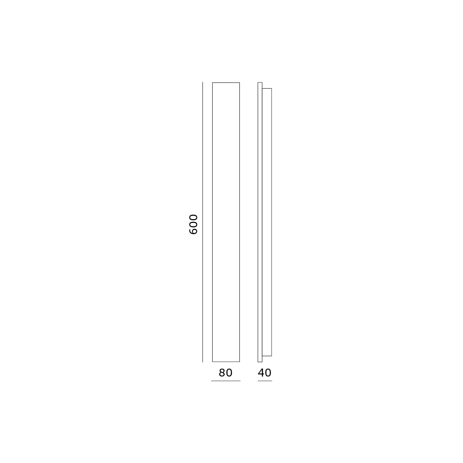 Garden wall lamp LED MIRANA 12W 60cm 4000K IP44 black Kobi