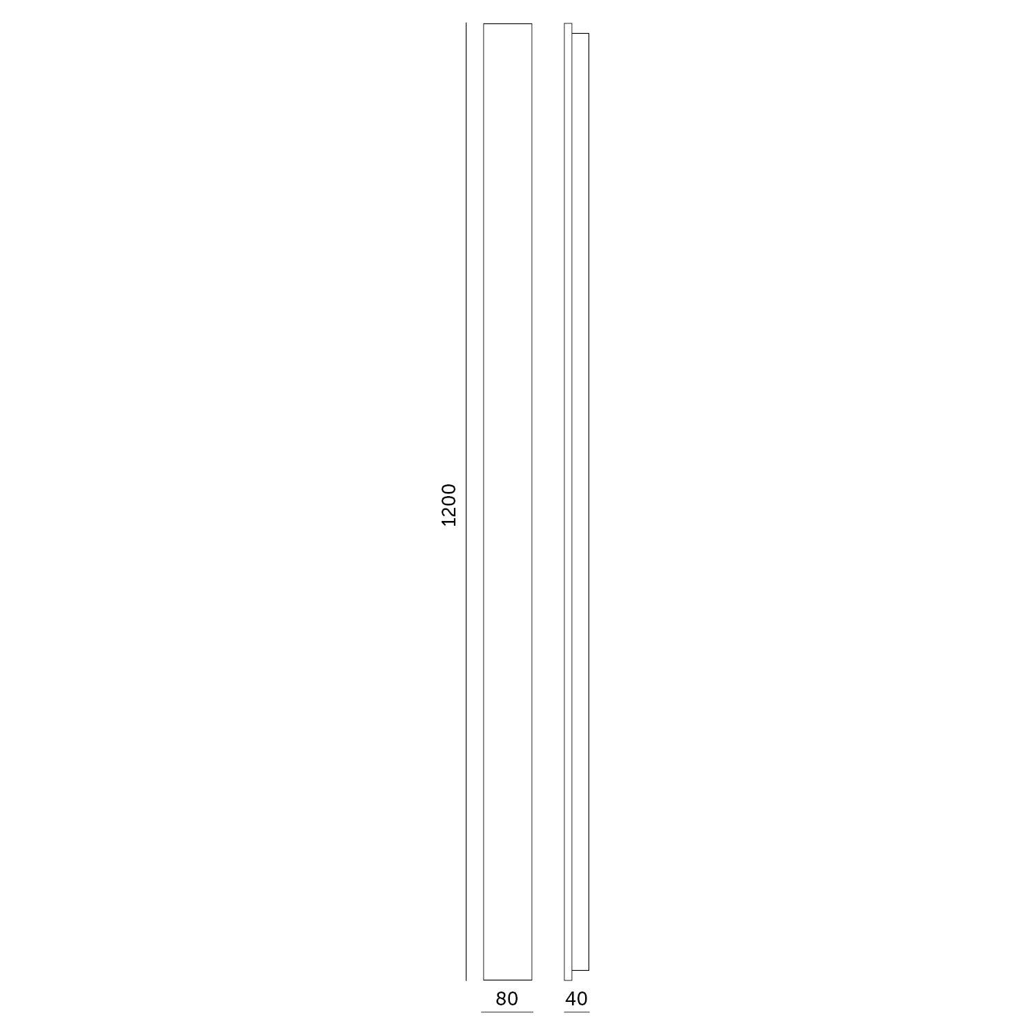 Garden wall lamp LED MIRANA 25W 120cm 4000K IP44 black Kobi