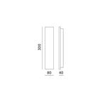 Garden wall lamp LED MIRANA 8W 30cm 4000K IP44 black Kobi