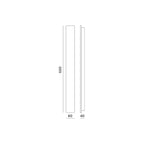 Garden wall lamp LED MIRANA S 12W 60cm 4000K IP44 black Kobi