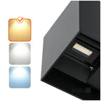 Garden wall lamp LED QUERK 2x3W 3000K IP54 black LED2B