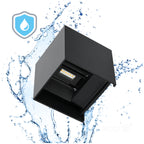 Garden wall lamp LED QUERK 2x3W 3000K IP54 black LED2B