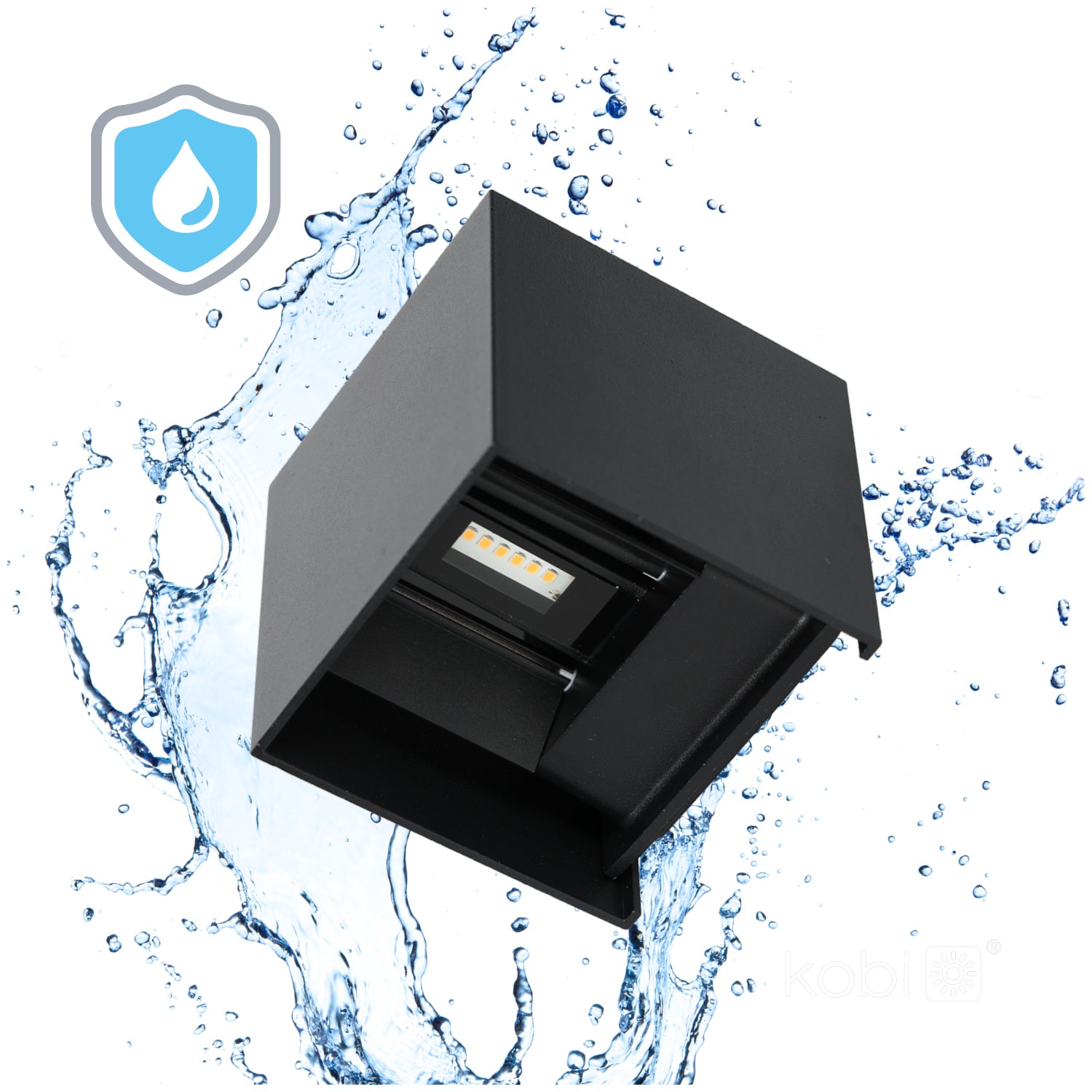 Garden wall lamp LED QUERK 2x3W 3000K IP54 black LED2B