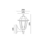 Garden wall lamp LO4101 1xE27 IP54 gold Kobi