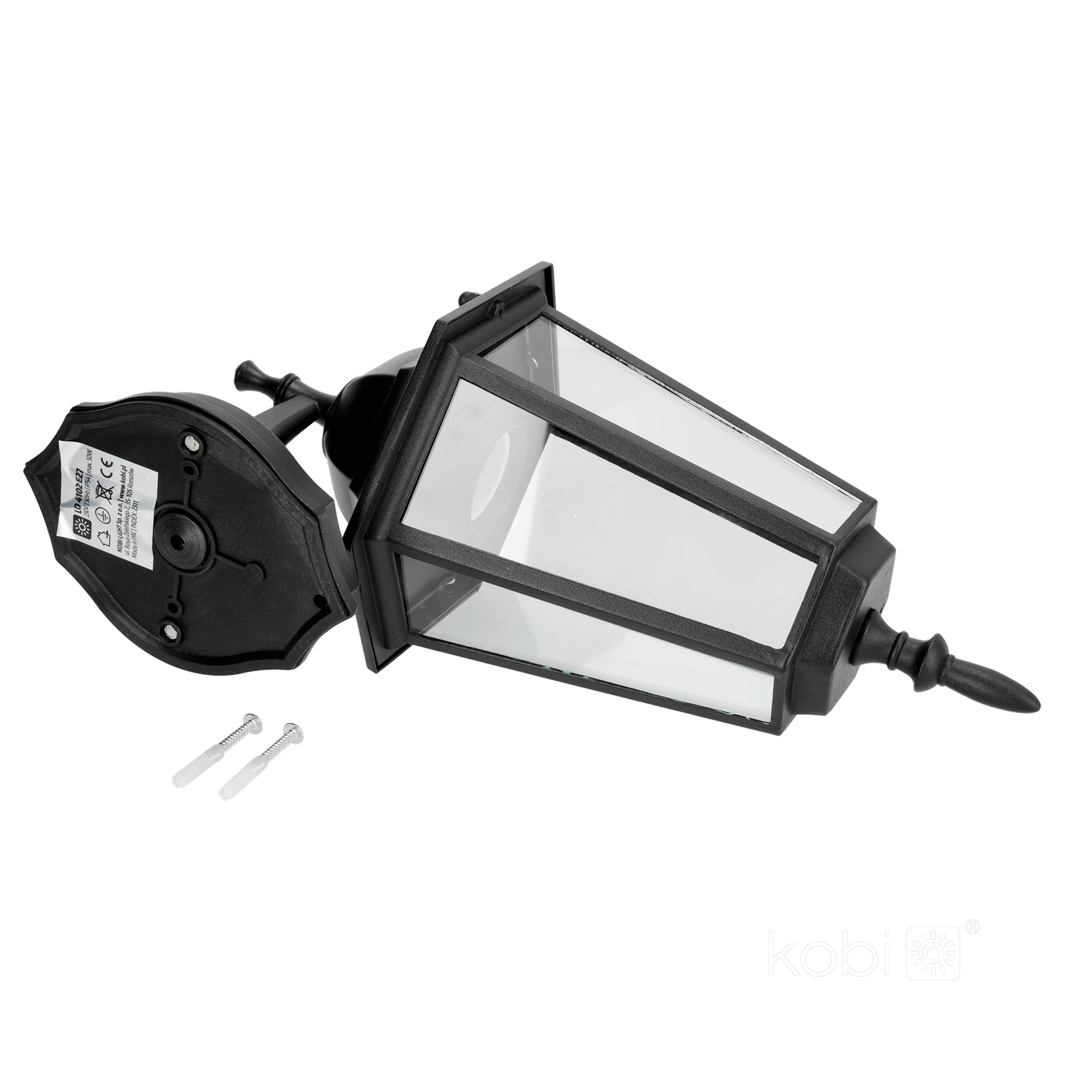 Garden wall lamp LO4102 1xE27 IP54 black Kobi