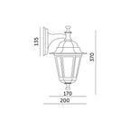 Garden wall lamp LO4102 1xE27 IP54 gold Kobi