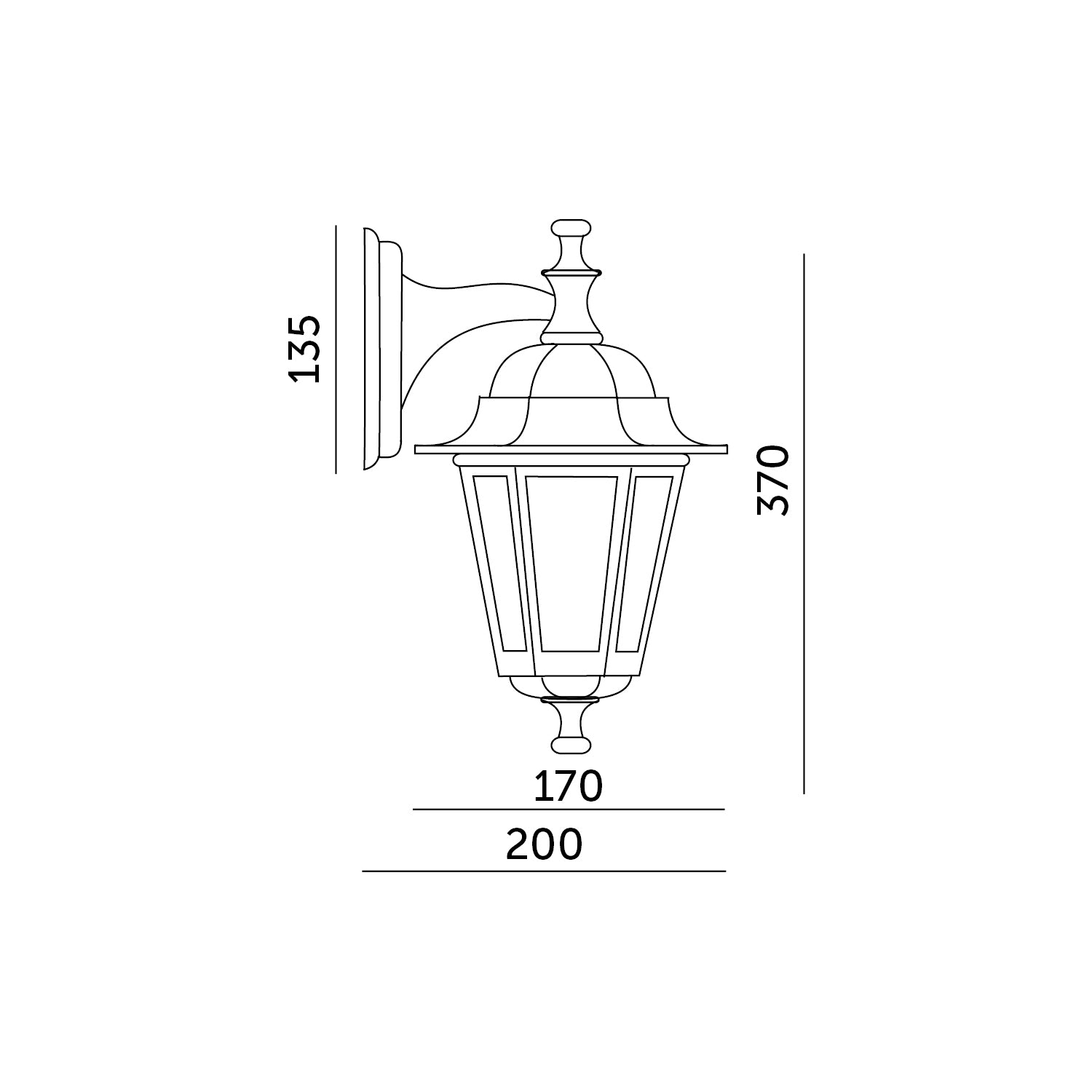 Garden wall lamp LO4102 1xE27 IP54 gold Kobi