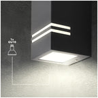 Garden wall lamp QUAZAR 11 1xGU10 IP44 grey Kobi