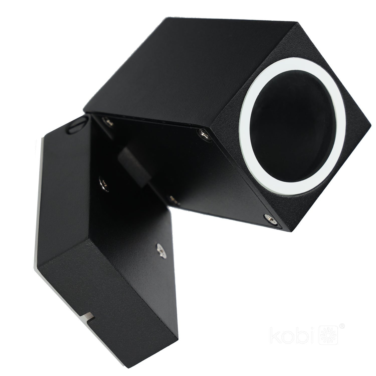 Garden wall lamp QUAZAR 15 1xGU10 IP44 black Kobi