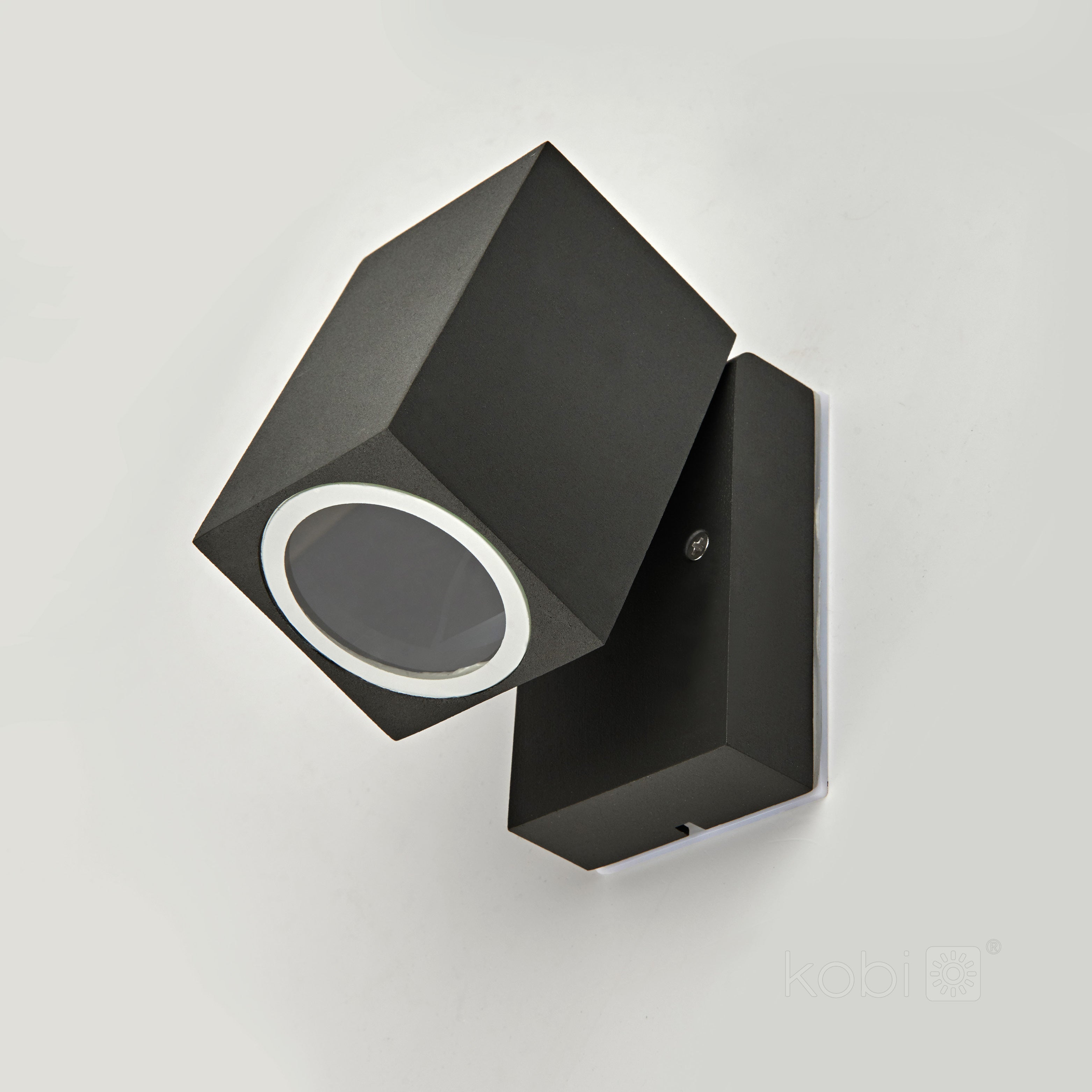Garden wall lamp QUAZAR 15 1xGU10 IP44 black Kobi