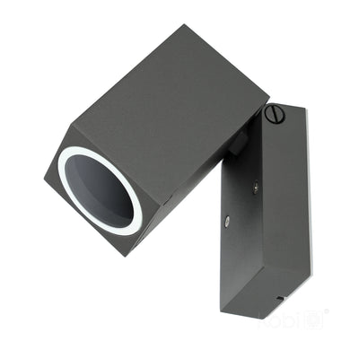Garden wall lamp QUAZAR 15 1xGU10 IP44 grey Kobi