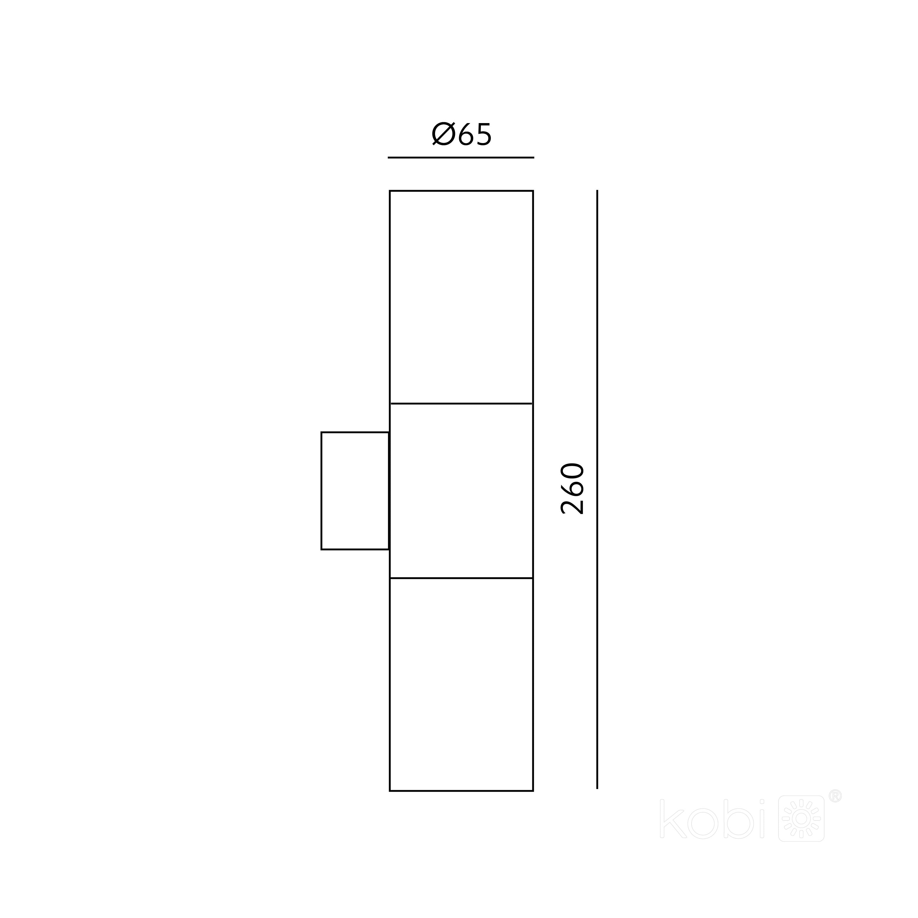 Garden wall lamp QUAZAR 3 2xGU10 IP44 black Kobi