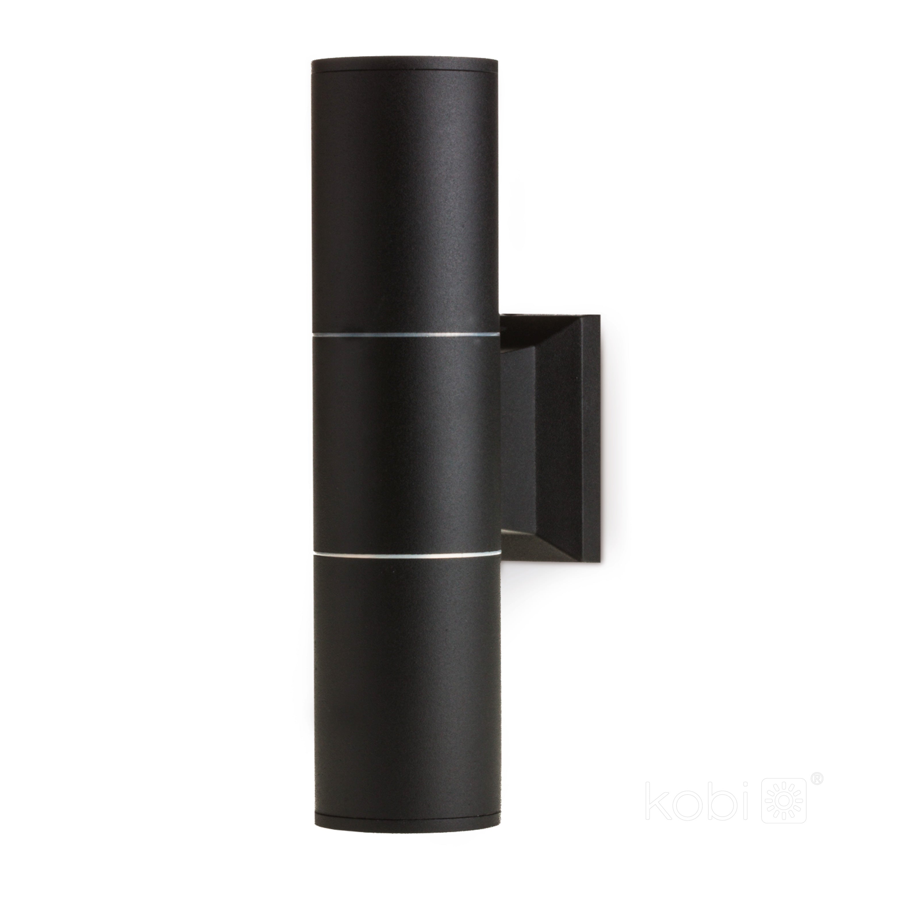 Garden wall lamp QUAZAR 3 2xGU10 IP44 black Kobi