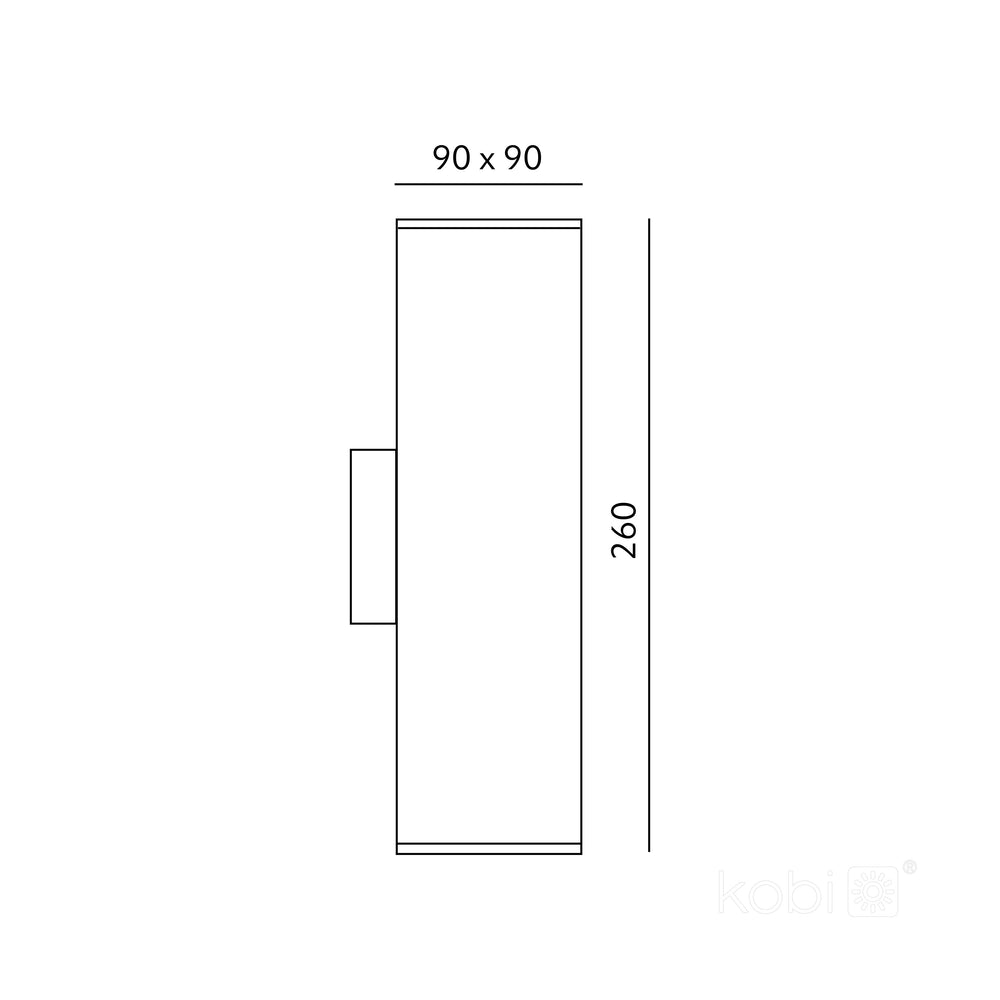 Garden wall lamp QUAZAR 4 2xGU10 IP44 black Kobi