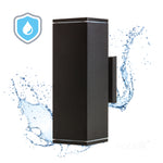 Garden wall lamp QUAZAR 4 2xGU10 IP44 black Kobi
