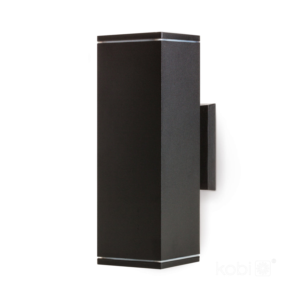 Garden wall lamp QUAZAR 4 2xGU10 IP44 black Kobi