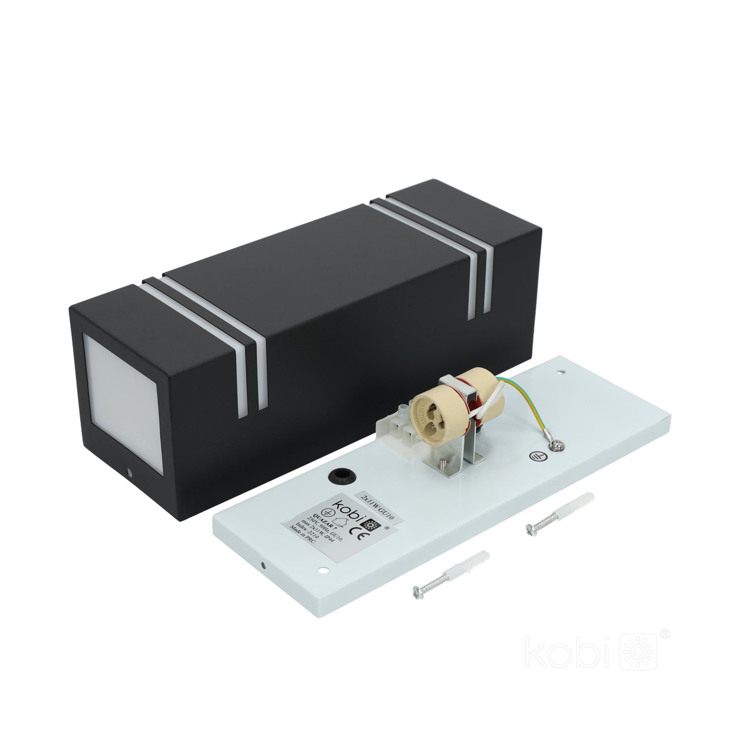 Garden lamp QUAZAR 7 2xGU10 IP44 black Kobi