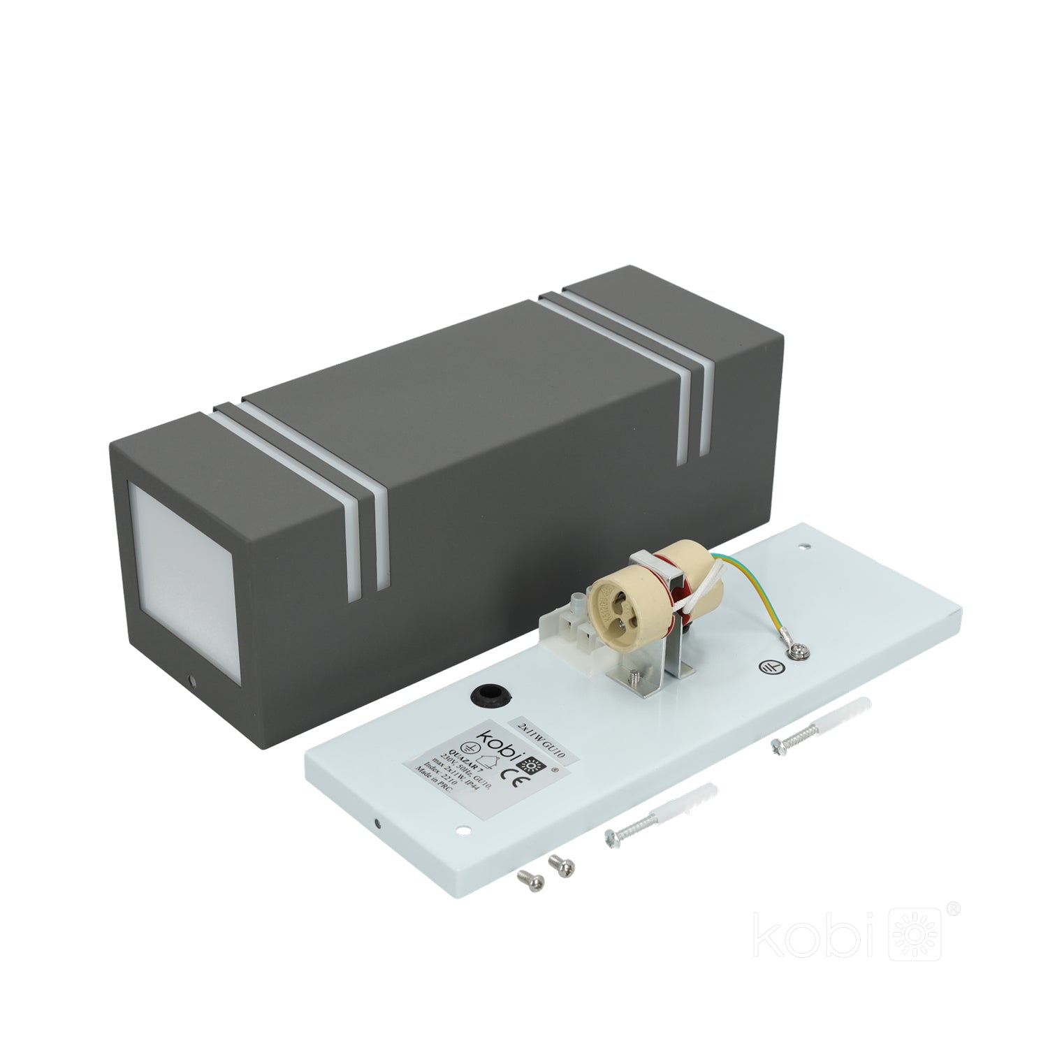 Garden lamp QUAZAR 7 2xGU10 IP44 grey Kobi