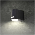 Garden wall lamp QUAZAR 8 1xGU10 IP44 black Kobi
