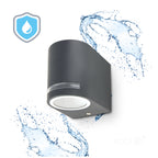 Garden wall lamp QUAZAR 8 1xGU10 IP44 grey Kobi