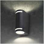 Garden wall lamp QUAZAR 9 2xGU10 IP44 black Kobi