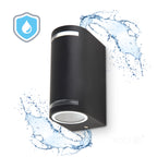 Garden wall lamp QUAZAR 9 2xGU10 IP44 black Kobi