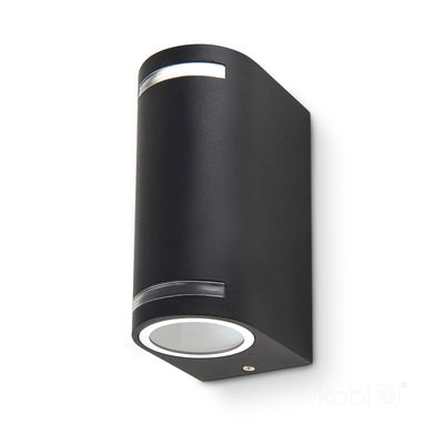 Garden wall lamp QUAZAR 9 2xGU10 IP44 black Kobi