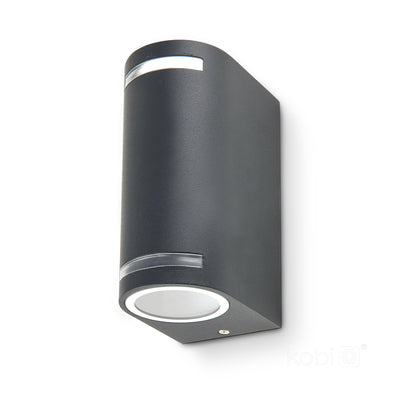 Garden wall lamp QUAZAR 9 2xGU10 IP44 grey Kobi