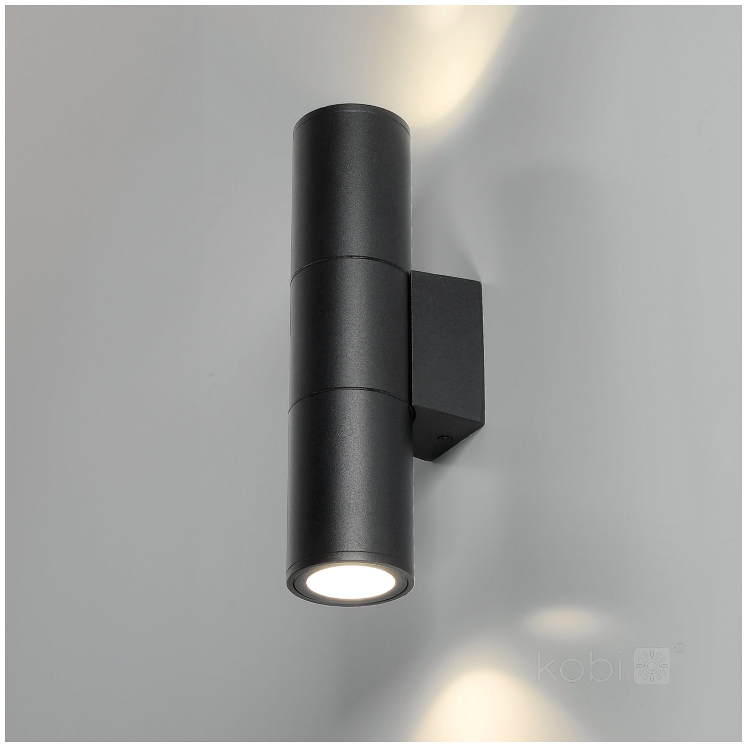 Garden wall lamp QUERK 3 2xGU10 IP54 black LED2B