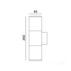 Garden wall lamp QUERK 3 2xGU10 IP54 black LED2B