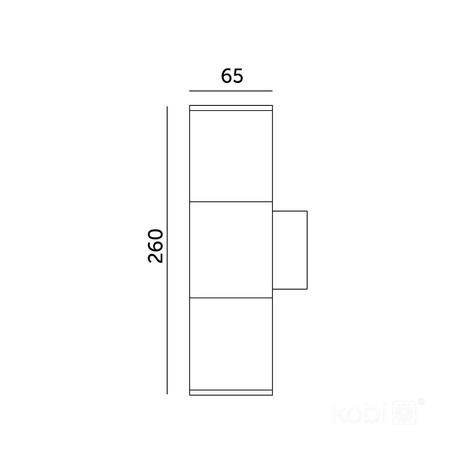 Garden wall lamp QUERK 3 2xGU10 IP54 black LED2B