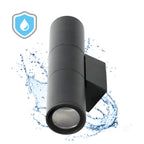 Garden wall lamp QUERK 3 2xGU10 IP54 black LED2B
