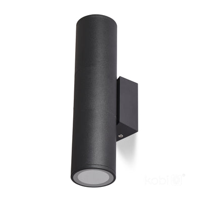 Garden wall lamp QUERK 3 2xGU10 IP54 black LED2B